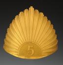 OFFICER CZAPKA PLATE OF THE 5th REGIMENT OF LANCERS, model 1854, Second Empire. 34332-3