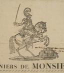 Photo 2 : RECRUITMENT POSTER FOR THE CARABINIERS OF MONSIEUR, Restoration. 26234