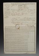 Photo 2 : FEUILLE DE ROUTE DÉLIVRÉE AU GARDE DU CORPS DU ROI CLAIZIN DE LA COMPAGNIE DU LUXEMBOURG, 1815, Restauration. 31181