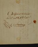 Photo 2 : Prisonniers de guerre autrichiens. 1805. LETTRE AUTOGRAPHE SIGNÉE DE L'ADJUDANT-COMMANDANT HÉNIN DE CUVILLERS *, AU GÉNÉRAL LEVAL **, commandant de la 5e Division militaire, 4 novembre 1805. 18910-29
