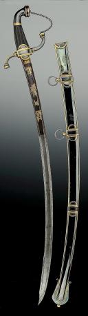 Photo 3 : Luxury sword so-called funeral sword, of an Officer of the Bodyguards (or of the headquarters) of Jérôme Bonaparte, King of Westphalia, First Empire (c. 1807- 1810).