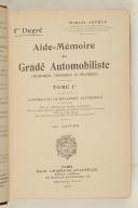 Photo 3 : ASTRUC. Aide-Mémoire du gradé automobiliste.  