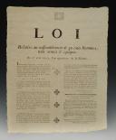 RECRUITMENT POSTER FOR THE RISE OF 30,000 MEN ON AUGUST 27, 1792, SIGNED “DANTON”, Revolution. 26239