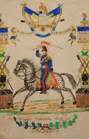 REGIMENT SOUVENIR IN COLORS OF THE 2nd REGIMENT OF CAVALRY ARTILLERY by Firmin FOURMONT, July Monarchy. 18880-30