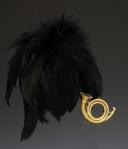 COR DE CHASSE ET PLUMET DE SHAKO DE CHASSEURS À CHEVAL 1872, Troisième République. 27872-1
