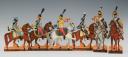 HUSSARDS RÉVOLUTION : SOLDATS DE STRASBOURG FIGURINE DE CARTE EN CARTON gouaché par la famille WURTZ, deuxième tiers du XIXème siècle, vers 1815-1848. 31156-38