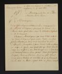 Prisonniers de guerre. Siège de la Martinique. LETTRE AUTOGRAPHE DE DEUX OFFICIERS FAITS PRISONNIERS PAR LES ANGLAIS, ENVOYÉS EN ANGLETERRE, AYANT FUIT PUIS ÉTÉ REPRIS, ADRESSÉE AU MINISTRE DE LA GUERRE POUR DEMANDER LEUR LIBÉRATION, 27 avril 1812. 18910-30