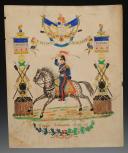Photo 2 : SOUVENIR DE RÉGIMENT EN COULEURS DU 2e RÉGIMENT D'ARTILLERIE À CHEVAL de  Firmin FOURMONT, Monarchie de Juillet. 18880-30