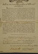 Photo 2 : RULES THAT ALL PRISONERS OF WAR ON PAROLE SHALL BE OBLIGED TO OBSERVE. Certificate drafted for Jean-Pierre TAILHADE, second lieutenant in the 25th regiment, prisoner of war in Scotland in Kelso, February 3, 1812. 18910-21