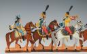 Photo 2 : HUSSARDS RÉVOLUTION : SOLDATS DE STRASBOURG FIGURINE DE CARTE EN CARTON gouaché par la famille WURTZ, deuxième tiers du XIXème siècle, vers 1815-1848. 31156-38