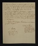Photo 2 : Prisonniers de guerre. Siège de la Martinique. LETTRE AUTOGRAPHE DE DEUX OFFICIERS FAITS PRISONNIERS PAR LES ANGLAIS, ENVOYÉS EN ANGLETERRE, AYANT FUIT PUIS ÉTÉ REPRIS, ADRESSÉE AU MINISTRE DE LA GUERRE POUR DEMANDER LEUR LIBÉRATION, 27 avril 1812. 18910-30