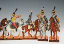 Photo 3 : HUSSARDS RÉVOLUTION : SOLDATS DE STRASBOURG FIGURINE DE CARTE EN CARTON gouaché par la famille WURTZ, deuxième tiers du XIXème siècle, vers 1815-1848. 31156-38