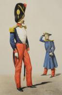 ARMAND-DUMARESQ - Uniforms of the Imperial Guard in 1857: Regiment of Grenadier officers in full and small uniform. 27996-2