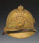 CASQUE TROUPE DE SAPEURS-POMPIERS DE LA COMMUNE DE LENCLOITRE, type 1895, Troisième République. 24539-2