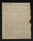LETTRE AUTOGRAPHE DU CANONNIER DE MARINE JEAN LABRES, au 46ème Bataillon, AU COMMISSAIRE GÉNÉRAL DE LA MARINE À TOULON, le 10 septembre 1815. 18856-28