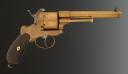 REVOLVER À BROCHE EN BRONZE CALIBRE 12 MM, Second Empire. 33596
