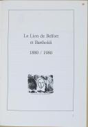 Photo 2 : " Le Lion de Belfort & Bartholdi - 1880/1980 " - Chateau de Belfort - 1980 année du patrimoine