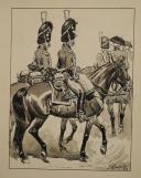 Photo 2 : ROUSSELOT LUCIEN, 14ème régiment de CAVALERIE PREMIER EMPIRE (1803), destinée aux Cartes du Commandant Bucquoy, XXème siècle : Aquarelle originale. 26646-2