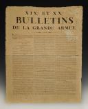 Photo 2 : XIXe et XXe bulletins de la Grande Armée du 9 novembre 1806, Premier Empire. 26698