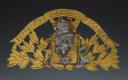 Photo 2 : PLAQUE DE CASQUE DE SAPEURS-POMPIERS DE LA COMMUNE D'AUBERNAI, type 1933, Troisième République. 25375-7