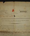 Photo 2 : Gendarmerie Nationale 2è Division. RAPPORT DU CONSEIL EXÉCUTIF PROVISOIRE DE LA COMMISSION DE BRIGADIER qui renouvelle PAUL SIMON LEMERLE comme brigadier dans la 26e Division de la Gendarmerie, 3 nivôse an 2 (23 décembre 1793). 18915-4