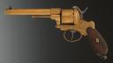 Photo 3 : REVOLVER À BROCHE EN BRONZE CALIBRE 12 MM, Second Empire. 33596