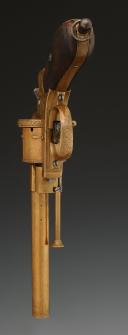 Photo 4 : REVOLVER À BROCHE EN BRONZE CALIBRE 12 MM, Second Empire. 33596