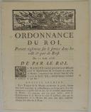 ORDONNANCE DU ROI, portant règlement sur le service dans les ville & port de Brest. Du 11 août 1776. 8 pages