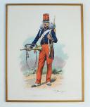Photo 1 : GRAVURE EN COULEURS PAR PIERRE BENIGNI : CLAIRON DE LA LÉGION ÉTRANGÈRE, 1832-1835.