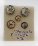 FIVE BUTTONS FROM AN OFFICER'S UNIFORM OF THE FRENCH FOREIGN LEGION, Second Empire. 29246-31