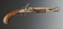 PISTOLET D'ARÇON, modèle de 1763-1766, version républicaine. Première République,  entre 1794 et 1795. 34629