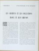 Photo 2 : BRUNON (Jean et Raoul) - " Les archives et les collections Raoul et Jean Brunon " - Marseille - 1958