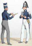 Photo 2 : 1830. Garde Royale. Grenadiers à Cheval (1er Régiment). Grenadier, Maréchal des Logis-Fourrier.