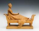 Photo 2 : MRS DE RÉCAMIER LYING ON HER SOFA: Terracotta, Late 19th century. 26677