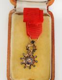 Photo 2 : RÉDUCTION D'UNE CROIX CHEVALIER DE LA LÉGION D'HONNEUR, exemplaire de luxe, 1946-1958, Quatrième République. 28188-2