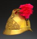 Photo 2 : FIREMAN'S HELMET FROM THE COMMUNE OF MONTEREAU, type 1895, Third Republic. 28548R