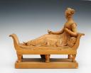 Photo 3 : MRS DE RÉCAMIER LYING ON HER SOFA: Terracotta, Late 19th century. 26677