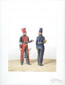 1820. Hussards. Adjudant, Trompette ( 6e Régiment - du Haut Rhin).