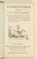 Photo 1 : BOUSSANELLE (L. de). Commentaires sur la cavalerie. 