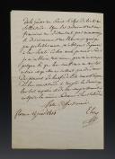 Photo 2 : SIGNED LETTER BY ELISA BONAPARTE, ADDRESSED TO THE PREFECT OF THE ARNO**, Florence, January 14, 1814. 18906-17