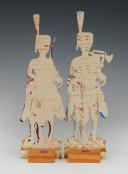 Photo 2 : TARTARES LITUANIENS PREMIER EMPIRE : SOLDATS DE STRASBOURG FIGURINE DE CARTE EN CARTON gouaché par la famille WURTZ, deuxième tiers du XIXème siècle, vers 1815-1848. 31156-41