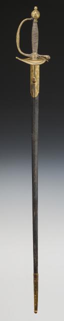 Photo 2 : ÉPÉE DES GARDES DU CORPS DE LA MAISON MILITAIRE DU ROI, modèle 1814, Restauration. 33465-1