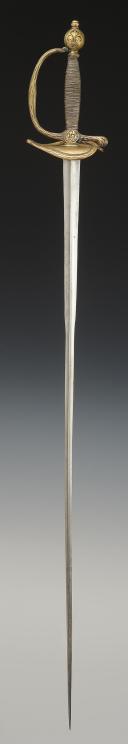 Photo 3 : ÉPÉE DES GARDES DU CORPS DE LA MAISON MILITAIRE DU ROI, modèle 1814, Restauration. 33465-1