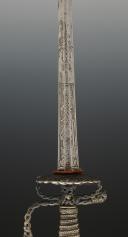 Photo 10 : COURT SWORD IN SILVER, End of the Old Monarchy, reign of Louis XV, circa 1760-1770. 28804.