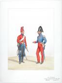 1820. Hussards. Hussard (4e Régiment - du Nord), Capitaine-Commandant (3e Régiment - de la Moselle).