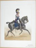 1820. Garde Royale. Cuirassiers (1er Régiment). Adjudant Sous-Officier, petite tenue.