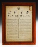Photo 1 : POSTER OF NOVEMBER 19, 1791 ON THE ORGANIZATION OF THE NATIONAL GUARD OF BORDEAUX, Revolution. 26232