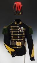 Photo 1 : UNIFORM OF CORPORAL FRÉDériC THÉBAULT, OF THE FOOT HUNTER BATTALION OF THE IMPERIAL GUARD, Second Empire. 26846