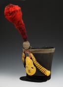 SHAKO D'OFFICIER DU 11ème RÉGIMENT D'INFANTERIE, modèle 1830, Monarchie de Juillet. 27702