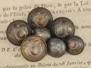 LOT OF SEVEN OFFICER BUTTONS FROM THE INFANTRY CHASSEURS, Second Empire. 20737-2